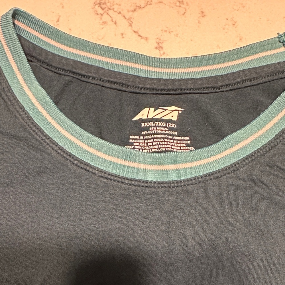 Avia Charcoal and Aqua Tee